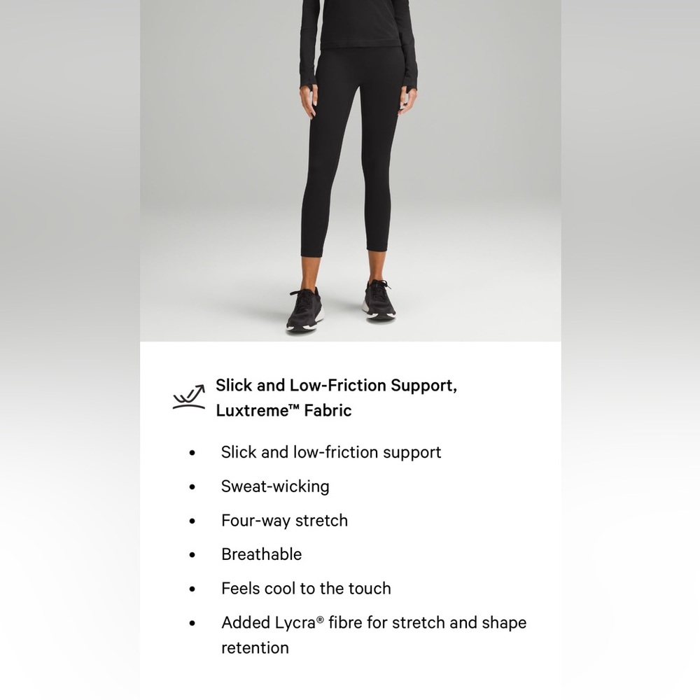 Lululemon All the Right Places High Rise 23 inch Black leggings size 4